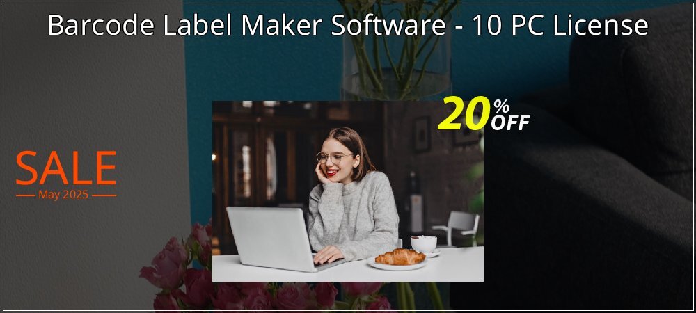 Barcode Label Maker Software - 10 PC License coupon on World Party Day offering sales