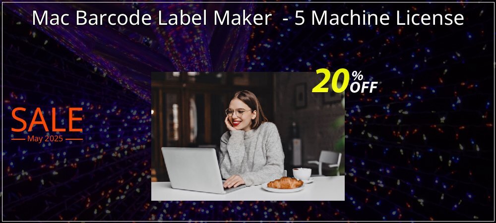 Mac Barcode Label Maker  - 5 Machine License coupon on World Party Day deals