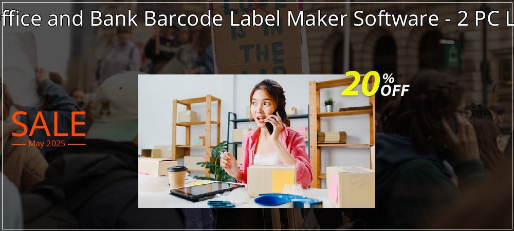 Post Office and Bank Barcode Label Maker Software - 2 PC License coupon on Easter Day offering discount