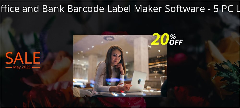 Post Office and Bank Barcode Label Maker Software - 5 PC License coupon on World Password Day super sale