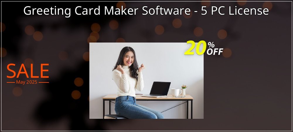 Greeting Card Maker Software - 5 PC License coupon on April Fools Day offering sales