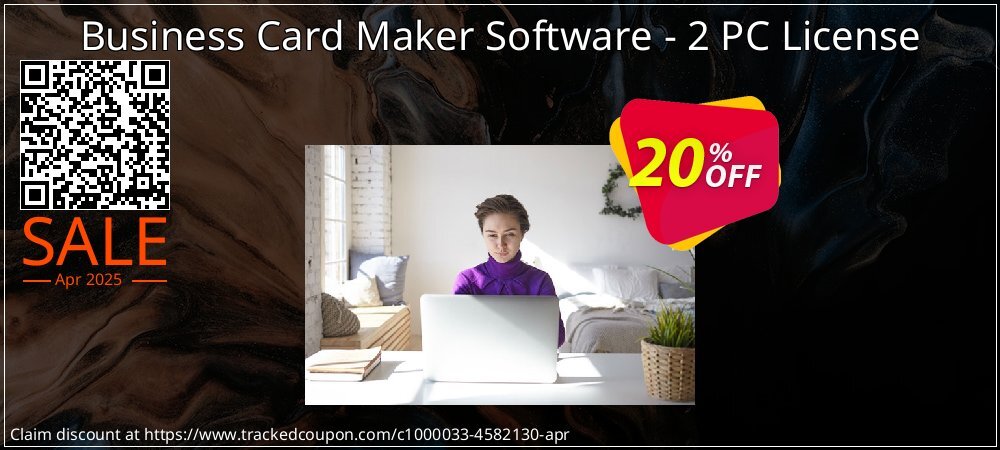 Business Card Maker Software - 2 PC License coupon on National Walking Day offering sales