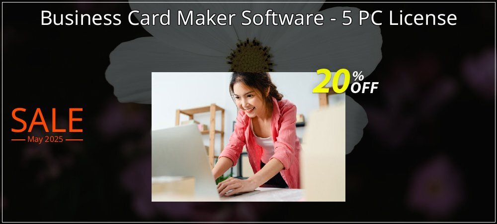 Business Card Maker Software - 5 PC License coupon on World Party Day super sale