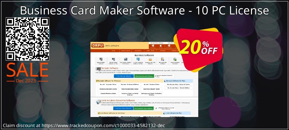Business Card Maker Software - 10 PC License coupon on April Fools Day super sale
