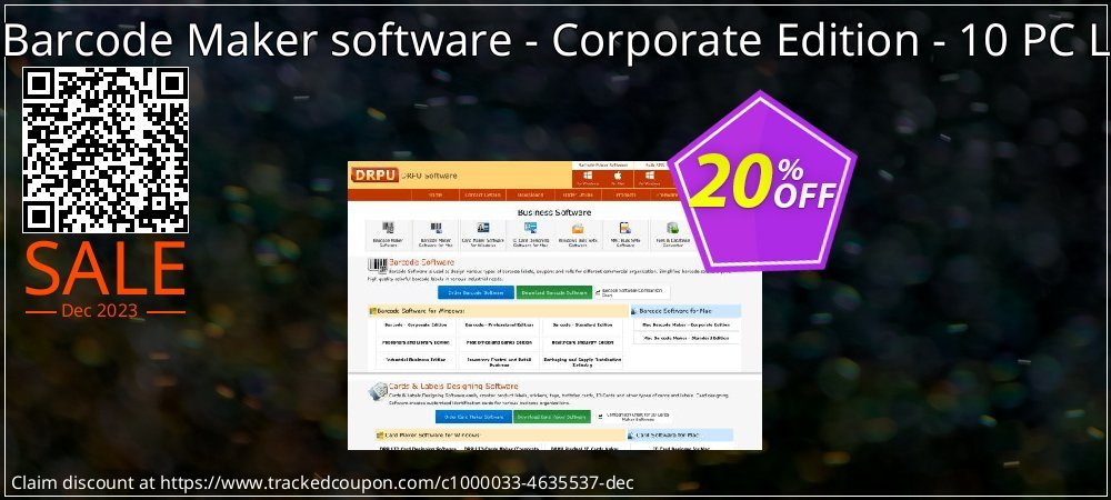 DRPU Barcode Maker software - Corporate Edition - 10 PC License coupon on April Fools' Day super sale