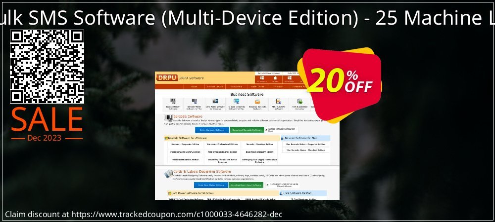Mac Bulk SMS Software - Multi-Device Edition - 25 Machine License coupon on April Fools' Day offering sales