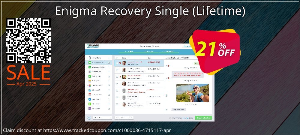 Enigma Recovery Single - Lifetime  coupon on Working Day discount