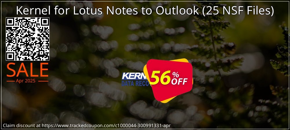Kernel for Lotus Notes to Outlook - 25 NSF Files  coupon on National Loyalty Day offering sales