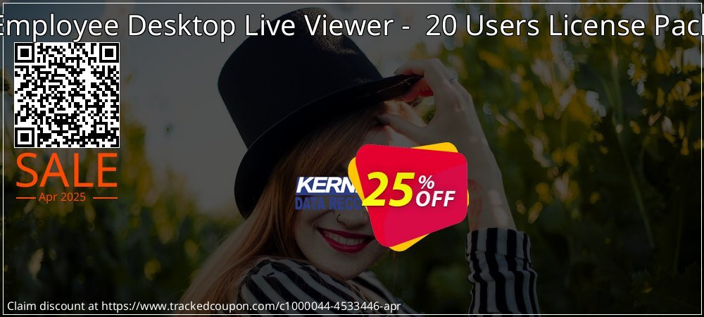 Employee Desktop Live Viewer -  20 Users License Pack coupon on World Whisky Day offering sales