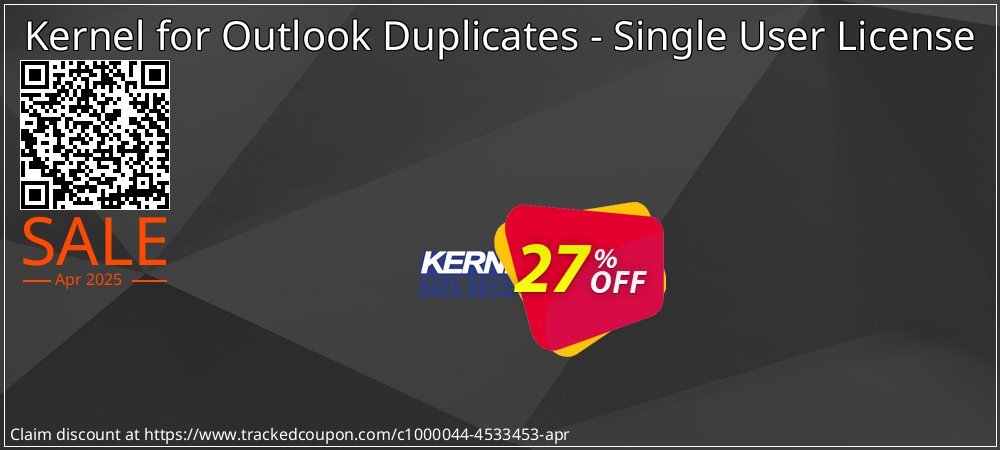 Kernel for Outlook Duplicates - Single User License coupon on Easter Day offer