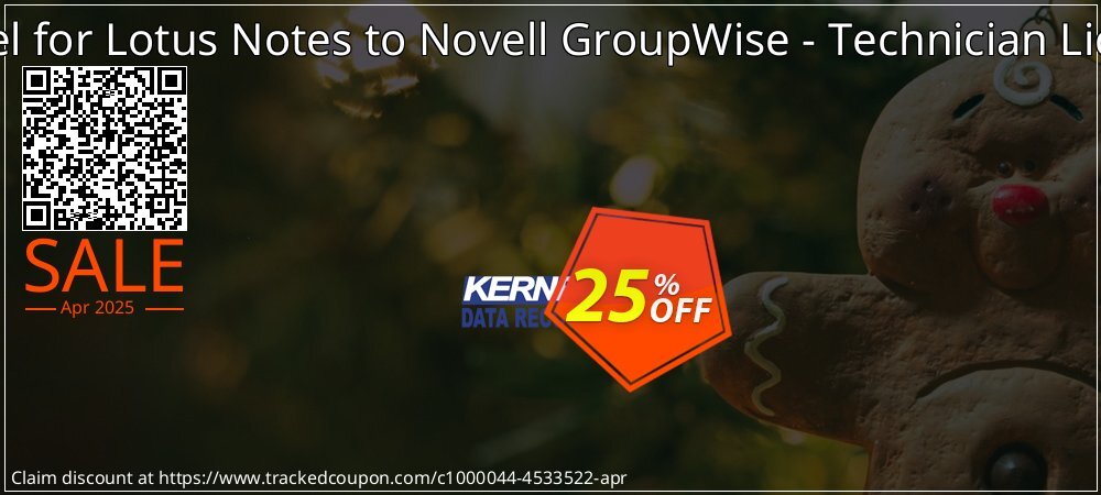 Kernel for Lotus Notes to Novell GroupWise - Technician License coupon on Working Day sales