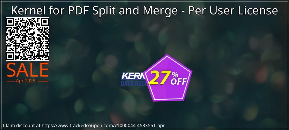 Kernel for PDF Split and Merge - Per User License coupon on National Loyalty Day offer