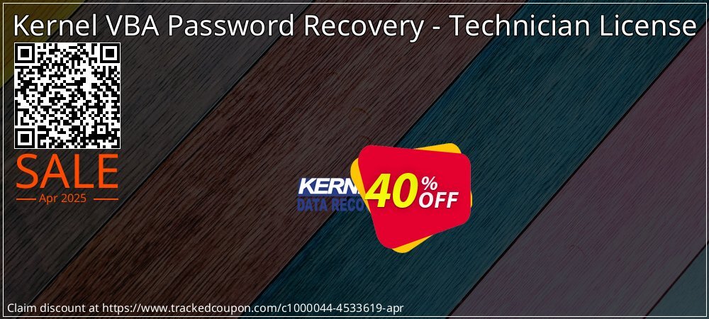 Kernel VBA Password Recovery - Technician License coupon on April Fools' Day offering sales