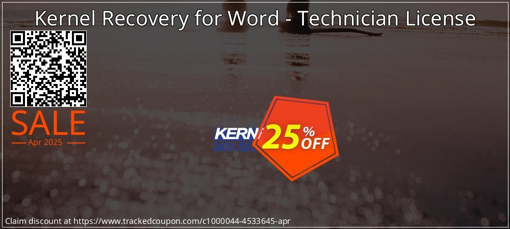 Kernel Recovery for Word - Technician License coupon on National Walking Day offering sales