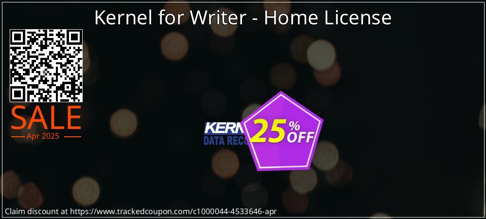 Kernel for Writer - Home License coupon on Palm Sunday offering sales