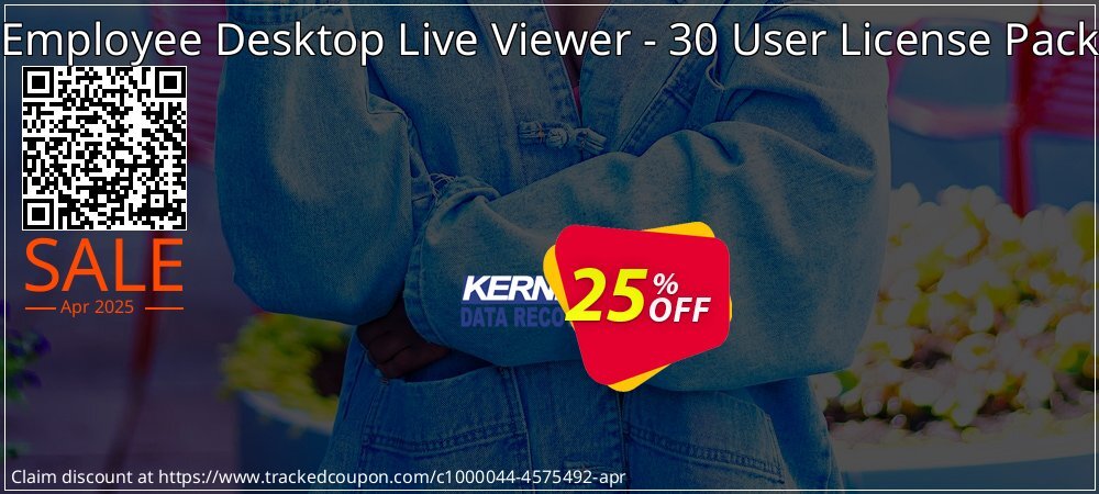 Employee Desktop Live Viewer - 30 User License Pack coupon on Working Day discount