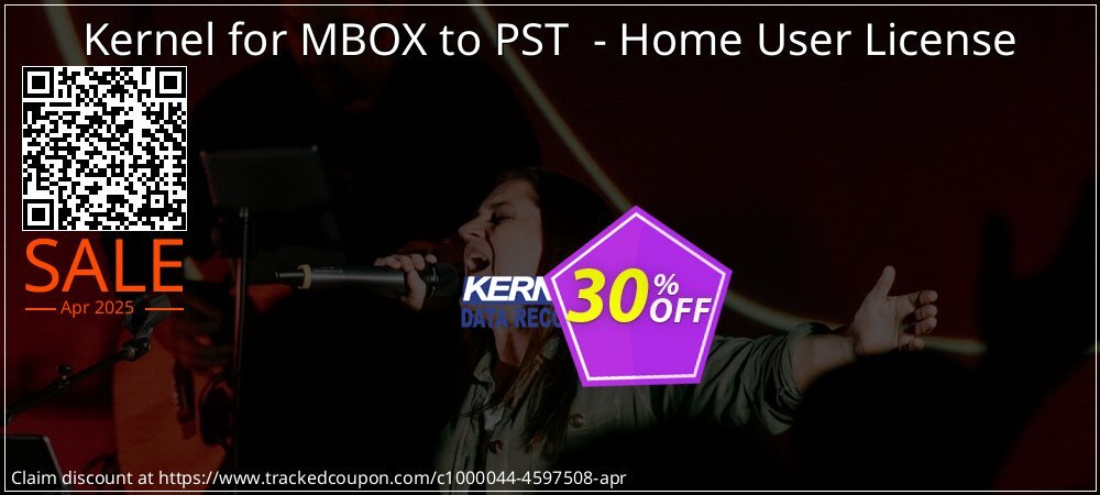 Kernel for MBOX to PST  - Home User License coupon on Easter Day offering discount