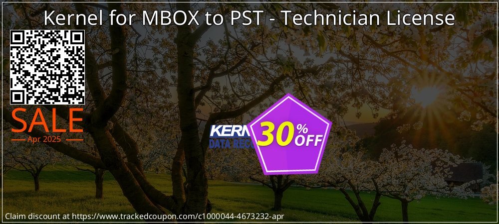 Kernel for MBOX to PST - Technician License coupon on Working Day discount