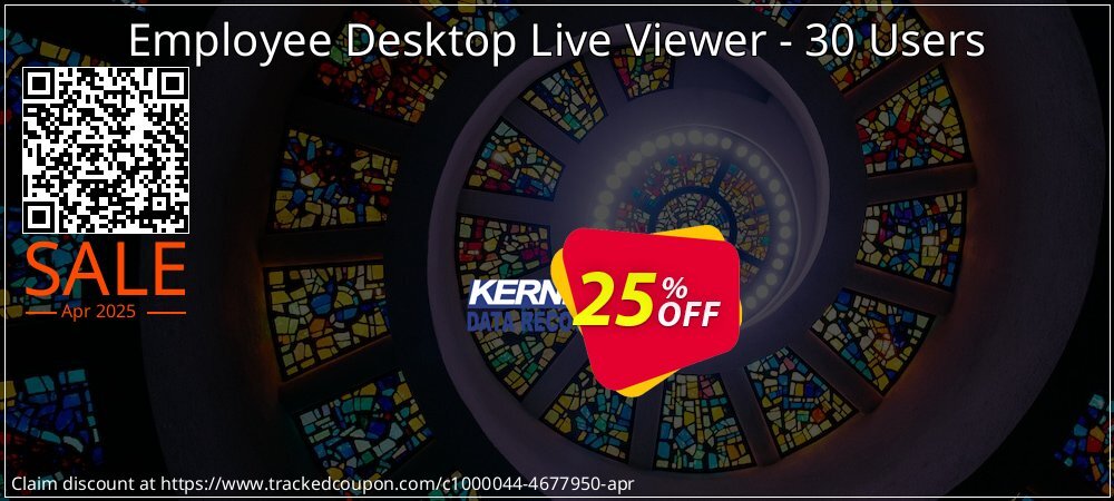 Employee Desktop Live Viewer - 30 Users coupon on National Walking Day offering discount