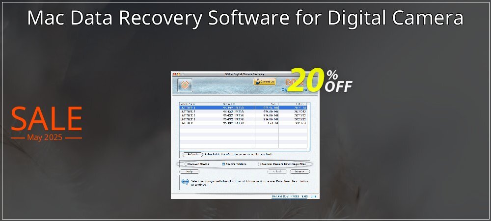 Mac Data Recovery Software for Digital Camera coupon on April Fools' Day promotions