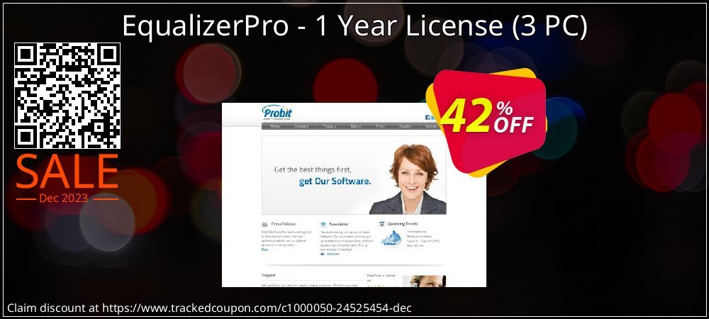 EqualizerPro - 1 Year License - 3 PC  coupon on Earth Hour offer