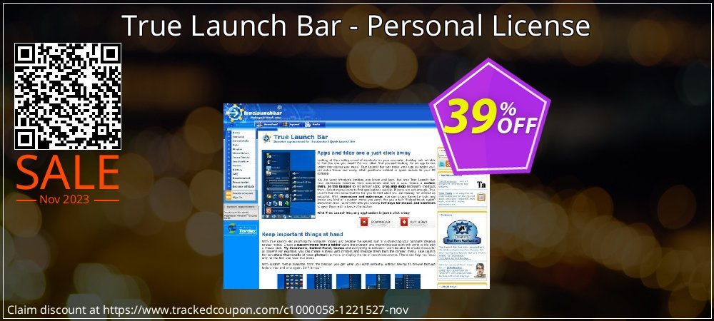 Get 35% OFF True Launch Bar - Personal License offering sales