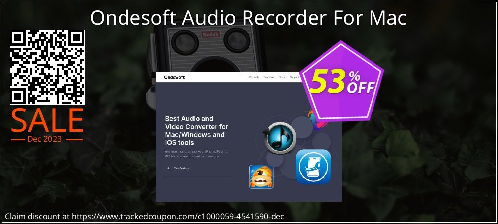 Ondesoft Audio Recorder For Mac coupon on Mother Day deals