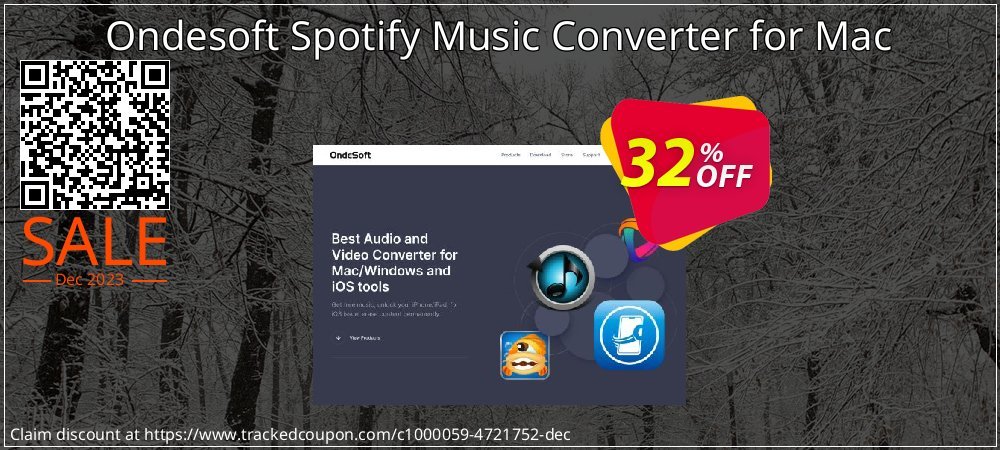 Ondesoft Spotify Music Converter for Mac coupon on April Fools Day promotions