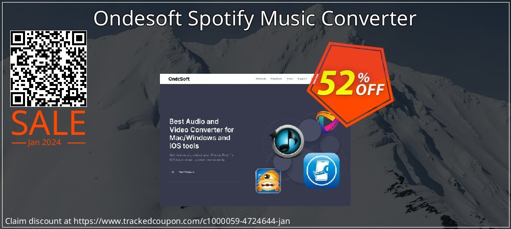 Ondesoft Spotify Music Converter coupon on National Smile Day offering discount