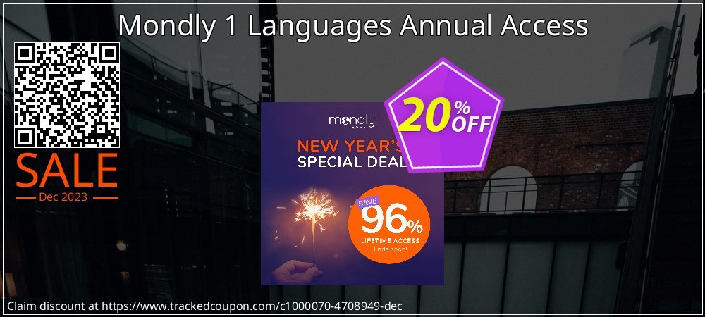 Mondly 1 Languages Annual Access coupon on Tell a Lie Day super sale