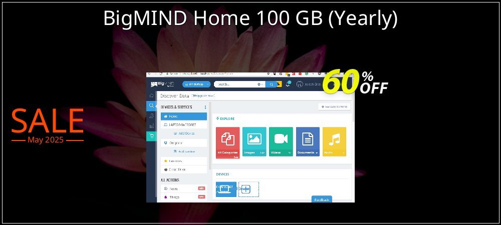 BigMIND Home 100 GB - Yearly  coupon on Working Day offer