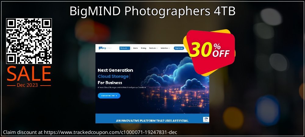 BigMIND Photographers 4TB coupon on National Loyalty Day offer