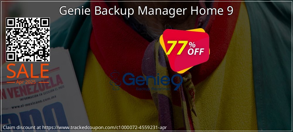 Genie Backup Manager Home 9 coupon on World Party Day offering sales