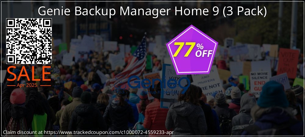 Genie Backup Manager Home 9 - 3 Pack  coupon on Constitution Memorial Day promotions