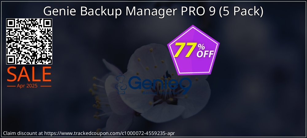 Genie Backup Manager PRO 9 - 5 Pack  coupon on National Walking Day sales