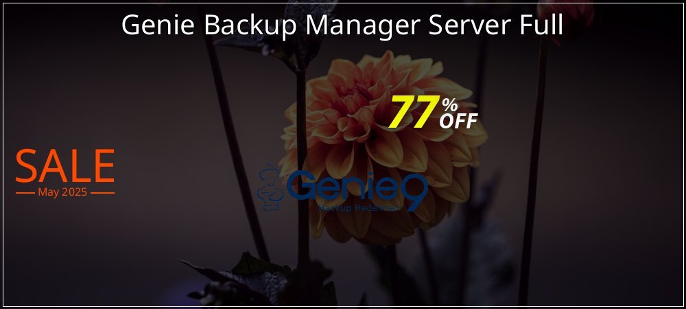 Genie Backup Manager Server Full coupon on World Party Day deals