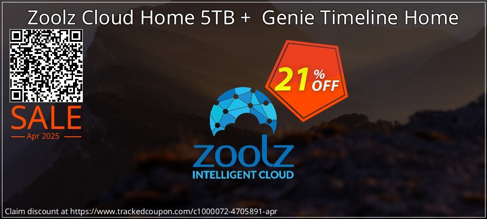 Zoolz Cloud Home 5TB +  Genie Timeline Home coupon on World Party Day deals