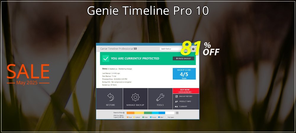 Genie Timeline Pro 10 coupon on Mother Day offer