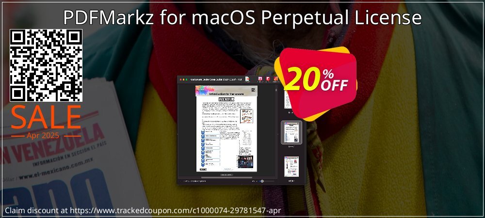 PDFMarkz for macOS Perpetual License coupon on Working Day offering discount