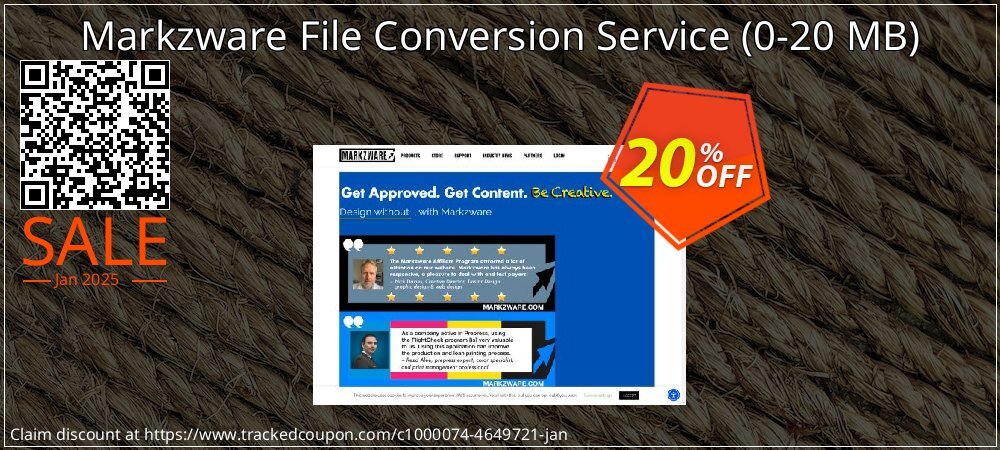 Markzware File Conversion Service - 0-20 MB  coupon on National Loyalty Day discount