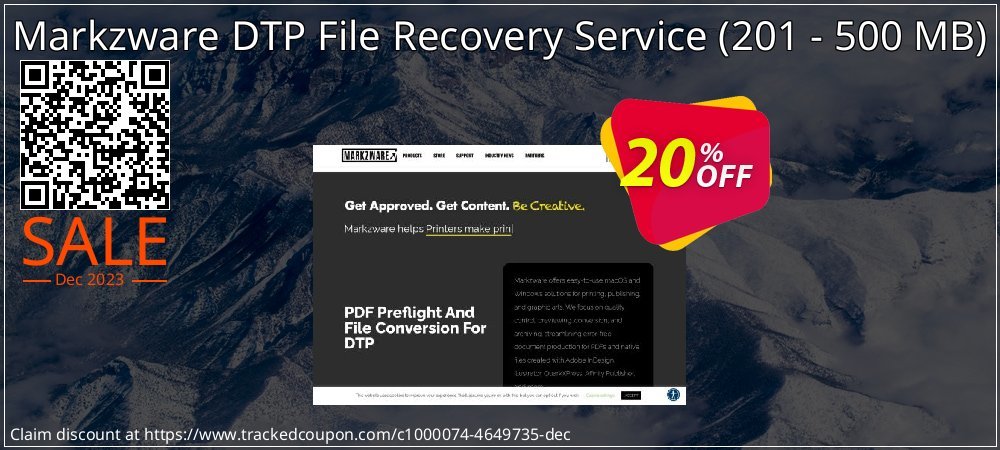 Markzware DTP File Recovery Service - 201 - 500 MB  coupon on National Champagne Day super sale