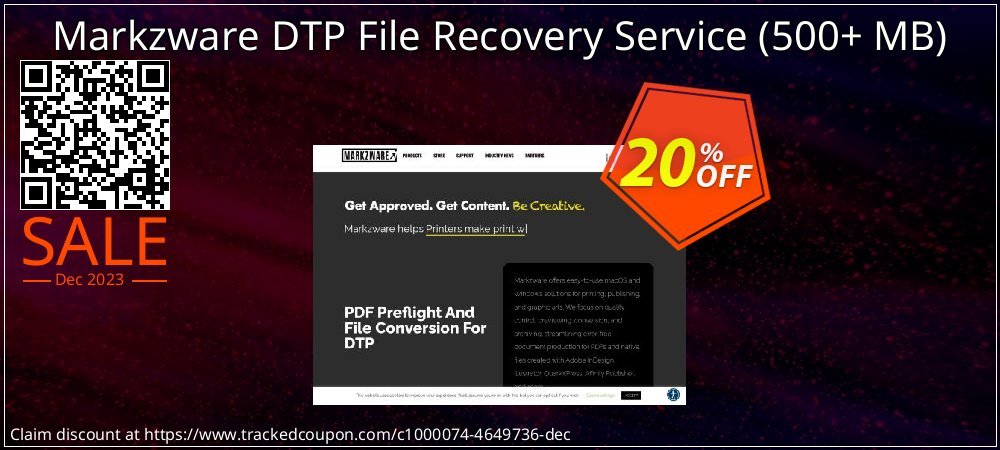 Markzware DTP File Recovery Service - 500+ MB  coupon on Xmas Day discounts