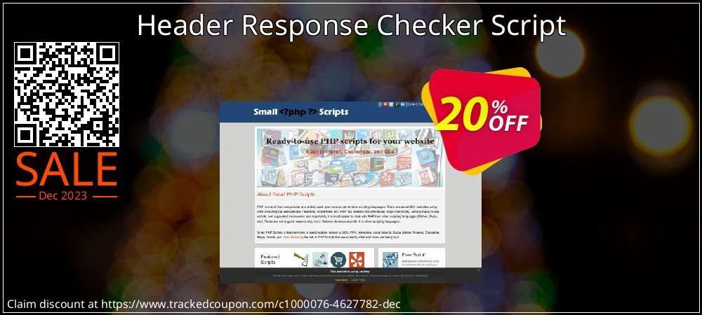 Get 20% OFF Header Response Checker Script offering sales
