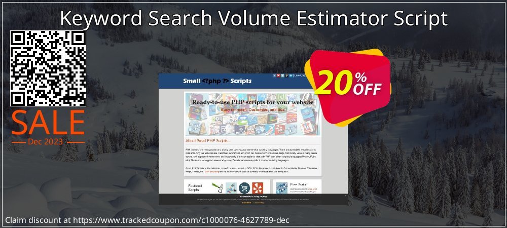 Get 20% OFF Keyword Search Volume Estimator Script promotions