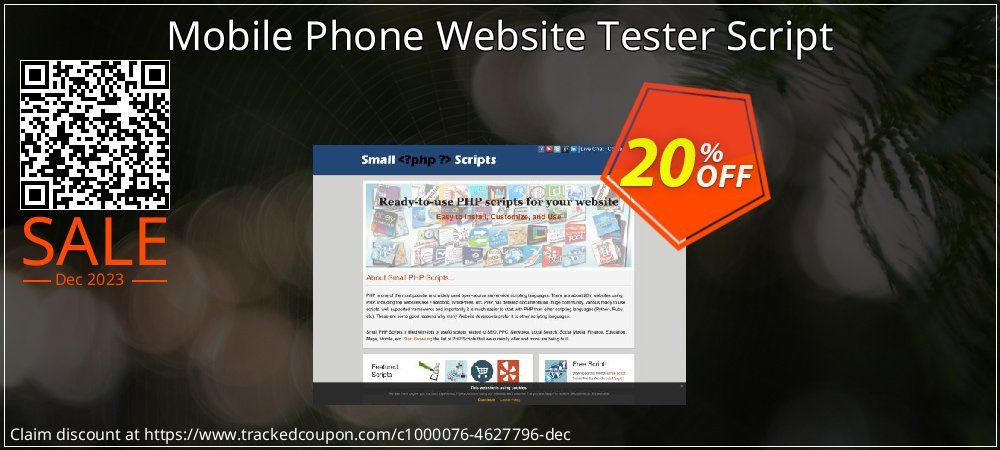 Mobile Phone Website Tester Script coupon on World Party Day discount