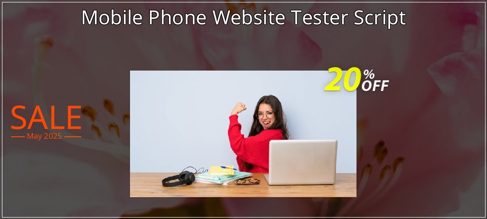 Mobile Phone Website Tester Script coupon on World Party Day discount