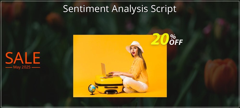 Sentiment Analysis Script coupon on World Whisky Day offering sales