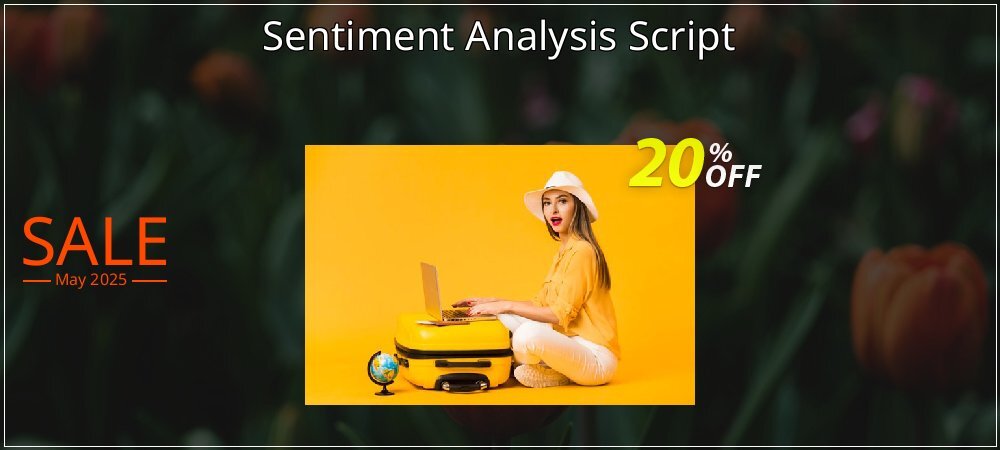 Sentiment Analysis Script coupon on World Party Day offering discount