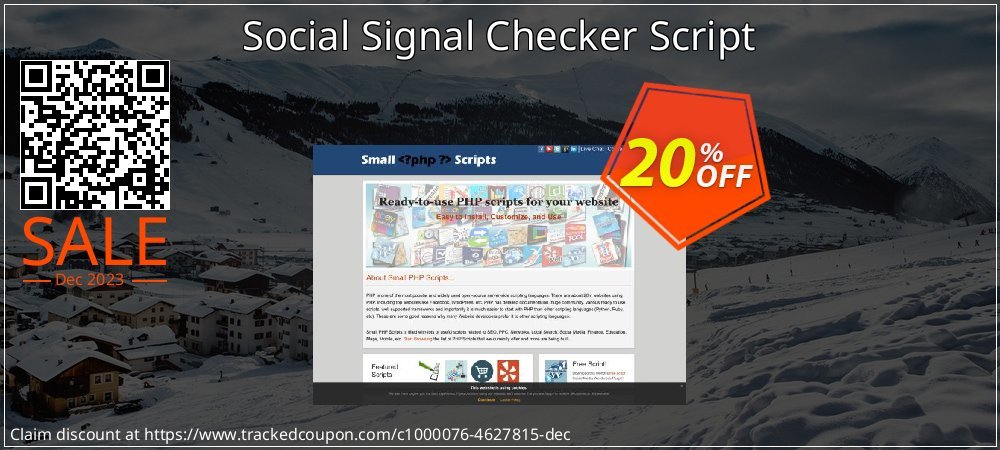 Social Signal Checker Script coupon on National Walking Day offering discount