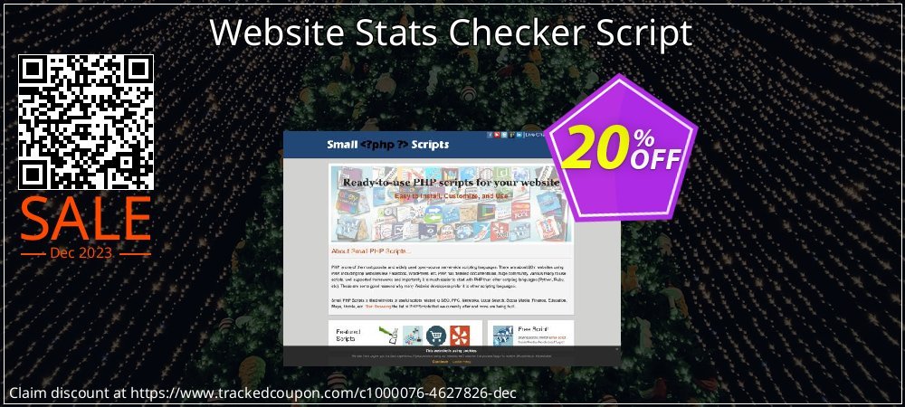 Website Stats Checker Script coupon on World Party Day super sale